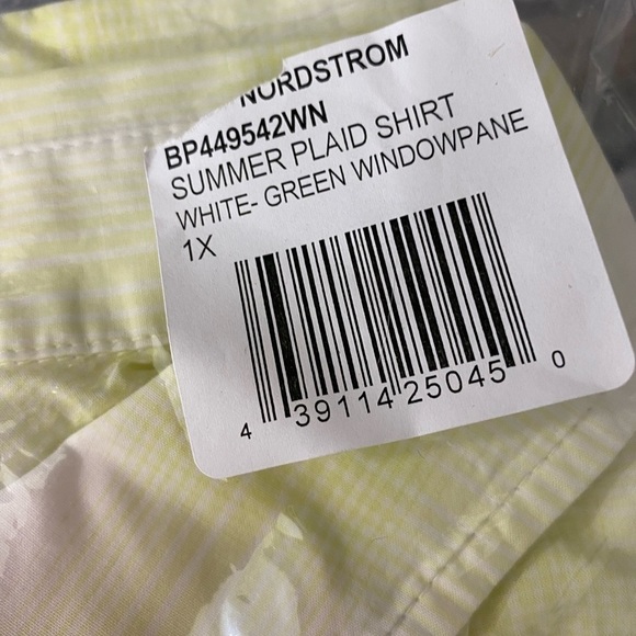 𝅺nwt BP Summer Plaid Short white windowpane 1X - Picture 7 of 7